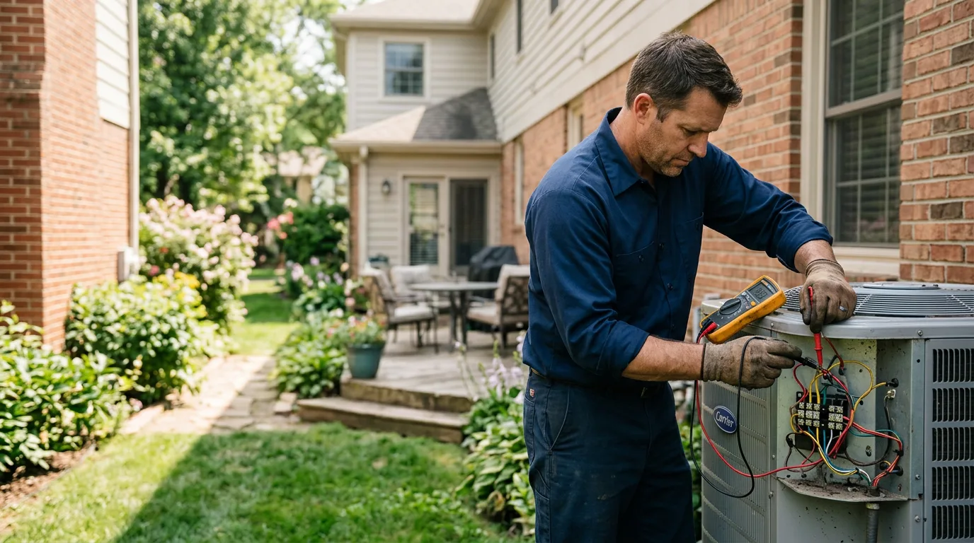 HVAC technician working near Swanton, OH